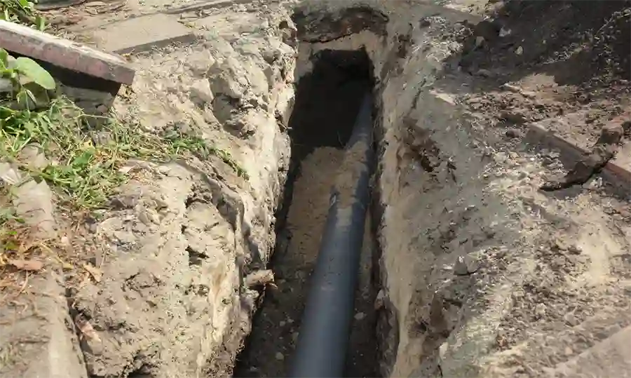 linea de conducción de agua potable